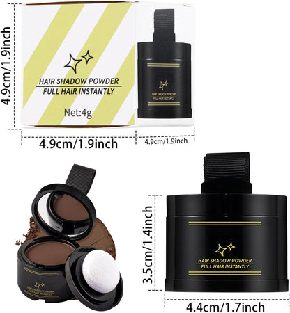 Root Powder - Hairline Powder | Hairline Concealer | Root Hair Color | Temporary Hair Color | Hairline and Beard Filler for Quick Touch Ups