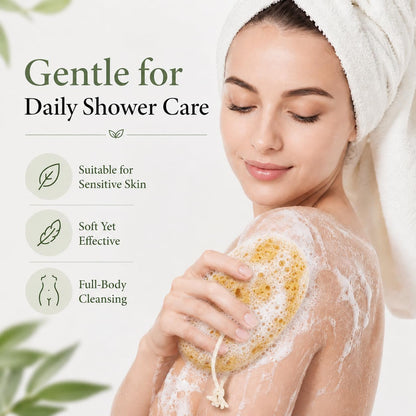 Body Bath Sponges for Adults - 2Pcs Large Shower Sponge for Women Men - Soft Honeycomb Natural Sponge - Exfoliating Deep Cleaning Bathroom Bathing Body Sponges for Sensitive Skin