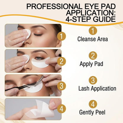 200 Pcs Disposable Eye Pads, Lint-Free Under Eye Patch Stickers | Breathable non-woven fabric, Gentle adhesive surface, Comfortable fit for all shapes, Perfect for lash lift, Salon quality