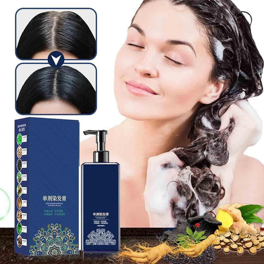 Plant-Based Hair Coloring Cream - Mild Formula Long Lasting,Natural Plant Hair Dye,Plant Extracts Hair Color Dye Cream,Hair Dye Cover Gray Hair for Women Men (Chestnut Brown, Same size)
