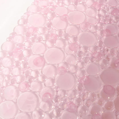 OHS Bath Mat Non Slip Anti Mould Pink, Long Shower Mat with Suction Cups Flexible Oval PVC Bathtub Mats Shower Mats for Inside Shower Bathtub Adults Elderly Kids - 70cm x 35cm
