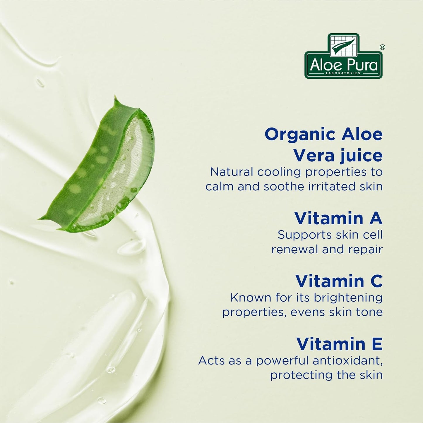 Aloe Pura, Organic Aloe Vera Gel with Vitamin's A, C and E, Natural, Vegan, Cruelty Free, Paraben and SLS Free, Soothing, Restoring, 200 ml