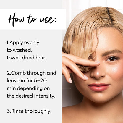 FOUR REASONS Color Mask, Vanilla Blonde (27 Colours) – Hair Gloss &amp; Colour Depositing Conditioner – Semi Permanent Hair Toner for Colour-Treated Hair Colour For Women – Vegan &amp; Cruelty-Free – 200 ml