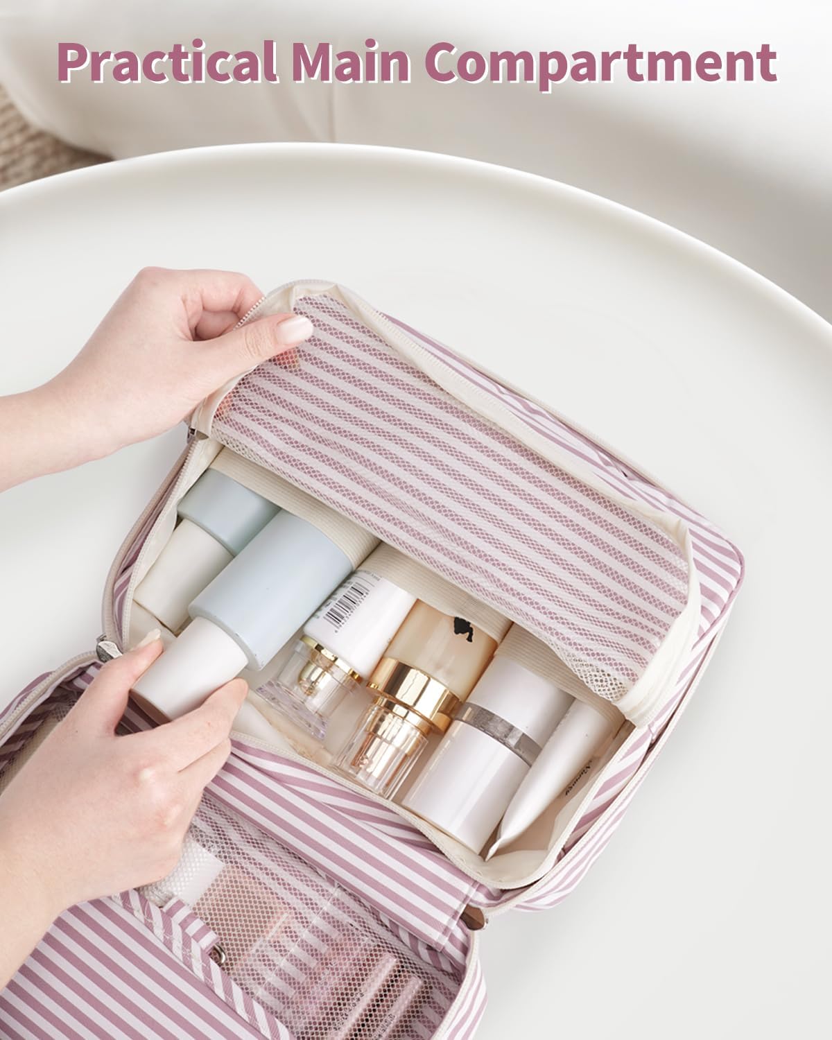 Narwey Travel Hanging Toiletry Wash Bag Toiletry Bags for Women Toiletries Bag Washbag Makeup Cosmetic Organizer for Travel Essentials Accessories