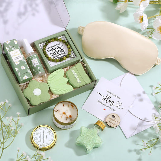 Sending Hugs Pamper Gifts for Women Birthday, Hug in a Box Care Package for Her with Pocket Hug Token, Relaxation Bath Gifts Set Thinking of You Get Well Soon Gift for Women Best Friend Bestie