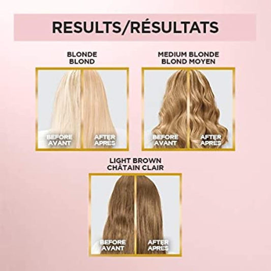 L'Oreal Paris One Step Toning Hair Shine for Home Use Increases Shine Enhances Color Conditioner Neutralizing Brass No Damage No Mixing No Mix No