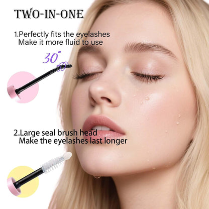2-in-1 Lash Bond &amp; Seal, Strong Hold Cluster Lash Glue for DIY Eyelash Extensions, Individual-Lashes Glue for Sensitive Eyes
