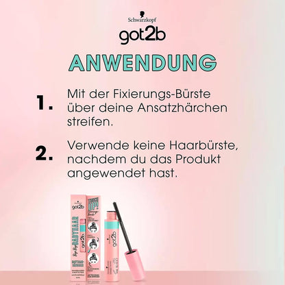 got2b Bye Bye Baby Hair Mascara Brush (16 ml), Brush for Baby Hair Fixing, Shiny Finish, Feather Light, Non-Greasy, Travel-Friendly