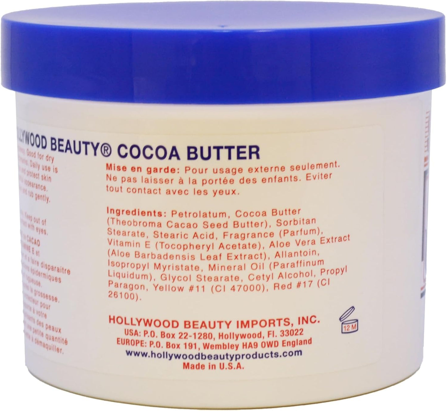 Hollywood Beauty Cocoa Butter Skin Crème 708 g/25 oz
