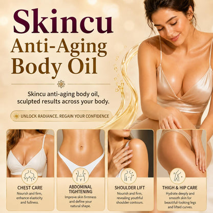 Anti-Aging Body Oil, Firms Skin, Absorbs Quickly, And Is Non-greasy, 120ml Skincu Glow Remedy Oil, Infused with Collagen &amp; Botanical Extracts, Deep Moisturising, Ideal for Dry Body Areas