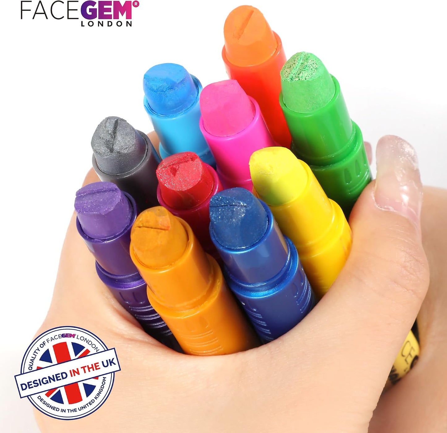 12 Hair chalks, 12 NEON &amp; METALLIC hair chalk, Non-Toxic Easy Washable Hair Dye Colourful, METALLIC &amp; NEON hair chalk - Perfect for Festivals, Halloween, Parties, hair chalks for girls