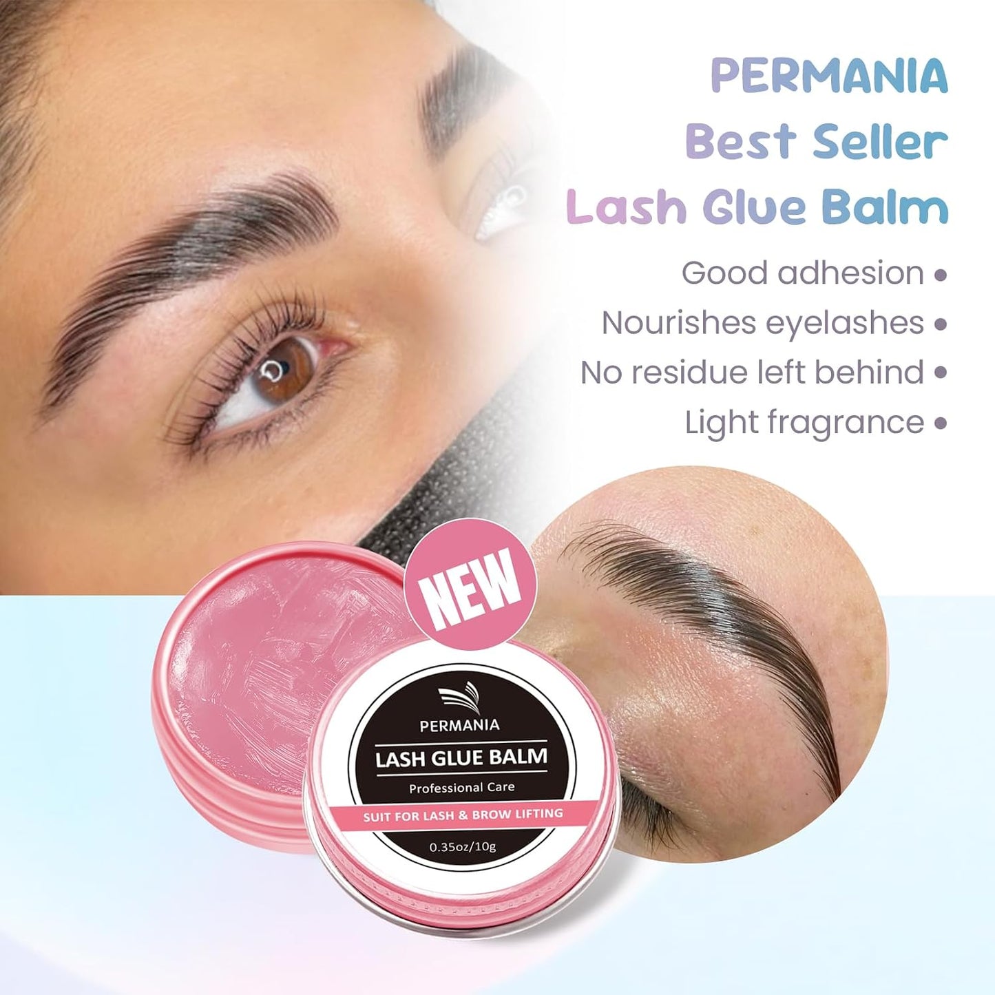 PERMANIA Brow Lamination Kit, New Upgraded Eyebrow Lamination Kit, Achieve Naturally Gorgeous Brows at Home, Gentle Ingredients | Easy to Use for Beginner and Salon (without ESSENCE)