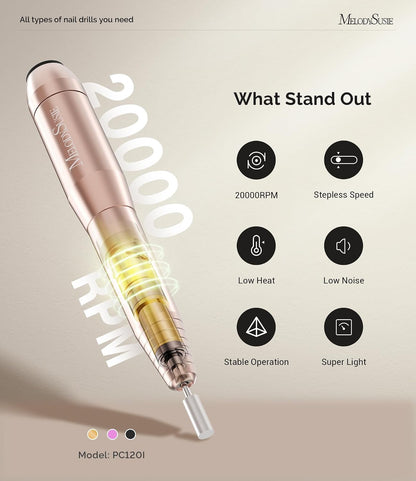 Why the MelodySusie PC120I Nail Drill feels like a tiny salon in your bag
