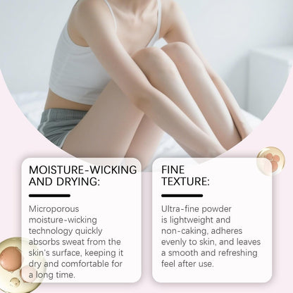 Dry &amp; Fresh Comfort Powder,Inner Thigh Chafing &amp; Sweat Relief,Talc-Free Anti Chafe Body Powder for Private Areas,Women's Deod/orant,Chafe Stick Alternative,All Over Body Pow/der for Against Moisture
