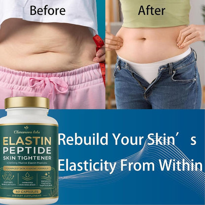 Claranova Elastin Peptides, Elastin Peptide Skin Tightening Formula, 1000 mg, Suitable for Women and Men (1PC)