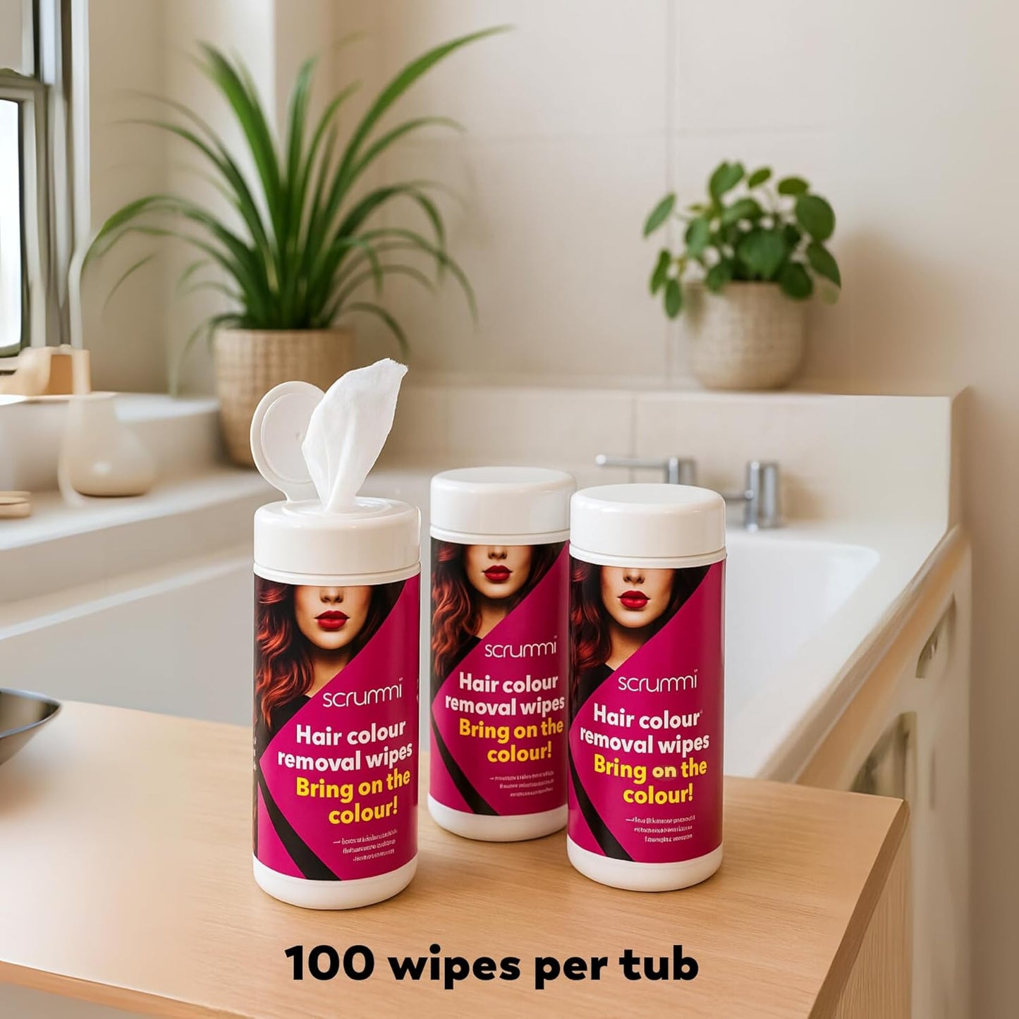 Professional Hair Colour Remover, Hair Dye Remover, Dye &amp; Bleach Hair, Colour Remover Hair Dye, Effective and Gentle. 100 Wipes, Made By Scrummi®