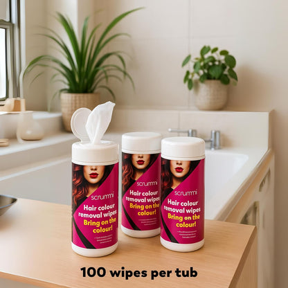 Professional Hair Colour Remover, Hair Dye Remover, Dye &amp; Bleach Hair, Colour Remover Hair Dye, Effective and Gentle. 100 Wipes, Made By Scrummi®