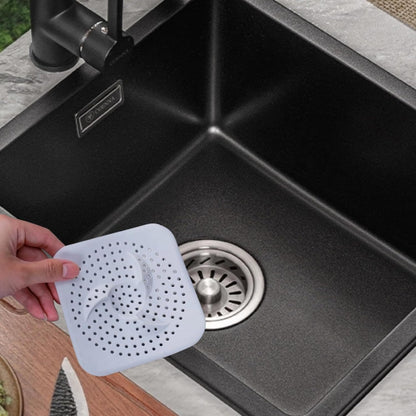 2Pcs Silicone Shower Drain Cover with Suction Cups, Hair Catcher Strainer for Sink, Bathtub, and Kitchen, Anti-Clogging Drain Protector Plug Filter - White