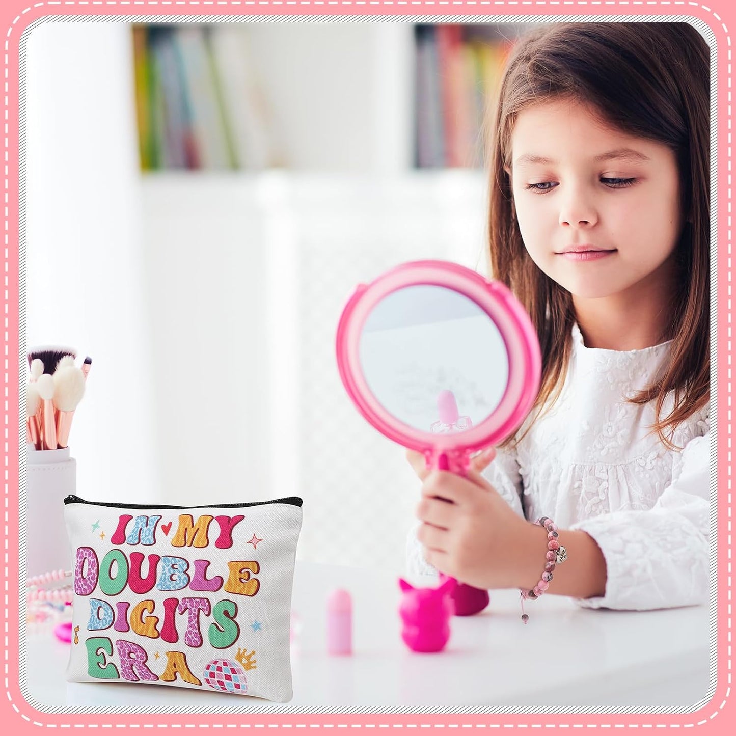 ViEinkaufen Gifts for 10 Year Olds Girls Makeup Bag Stone Bracelet Socks | Cool Presents for 10 Year Olds Girls Birthday Gifts for Age 10 Daughter Granddaughter Niece