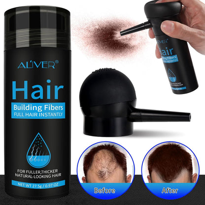 Hair Fibers for Men, Nature Keratin Hair Fibres, Hair Loss Concealer, Professional Fiber Hair Powder for Men and Women (Dark Brown)
