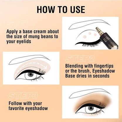 Eyeshadow Primer,Eye Base for Long Lasting Eye Makeup,Eye Primer,Eyeshadow Primer Cream Eye Primer,Long Lasting Waterproof Pigment for Eyelid Shadow Lock,24 Hours Smudge-proof Primer Cream 1PC