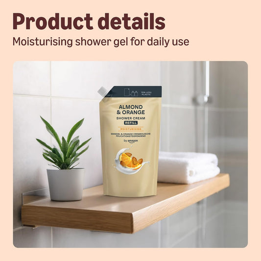 by Amazon Almond &amp; Orange Shower Gel Refill, 2 x 1000ml