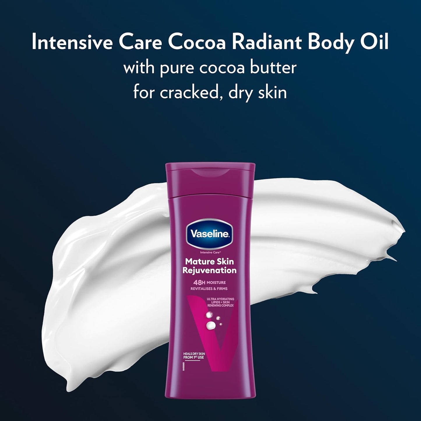 Vaseline Intensive Care Mature Skin Rejuvenation Body Lotion revitalises and firms with 48h moisture for maturing dry skin 400 ml