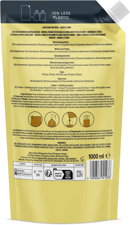 by Amazon Ginger &amp; Lemon Hand Soap Refill, 2 x1000ml