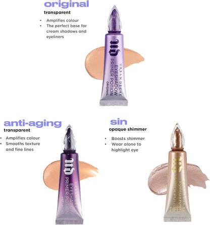Urban Decay Eyeshadow Primer Potion Original 10ml &amp; 24/7 Moondust Eyeshadow Space Cowboy, Long-Lasting Shimmer, Vegan Formula