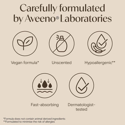 Aveeno Daily Moisturising Body Wash, With Soothing Oat, Suitable For Sensitive Skin, Gently Cleanses and Nourishes, Soap-Free, Lightly Scented, 300ml