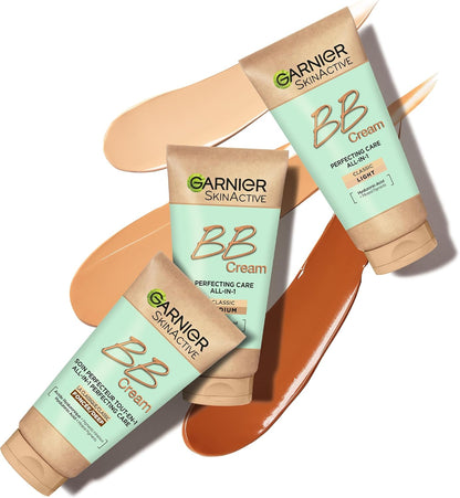 Garnier SkinActive Anti-Age BB Cream, Shade Medium, Tinted Moisturiser SPF 15, Softens Fine Lines &amp; Firms Skin, With Hyaluronic Acid, Aloe &amp; Mineral Pigments, 50 m