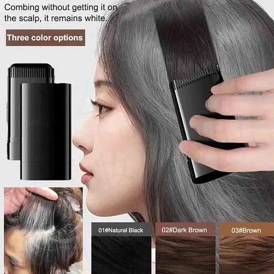 Truametop Hair Dye Stick, 2 In 1 Hair Color Stick, Waterproof And Sweat-Proof Hair Dyestick, Root Touch Upstick, Quick And Easy Coverage, For Women &amp; Men (Brown)