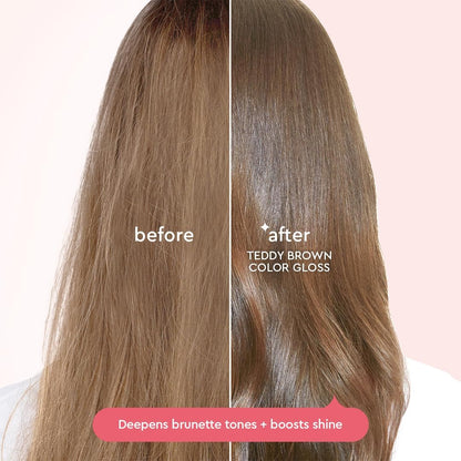 Glaze Super Gloss Color Conditioning Gloss – Teddy Brown for Virgin Light to Medium Brown Hair- Deepen Brunette Tones – Rinse Out Semi-Permanent - Enhances Colour, Boosts Shine &amp; Hydration - 190ml