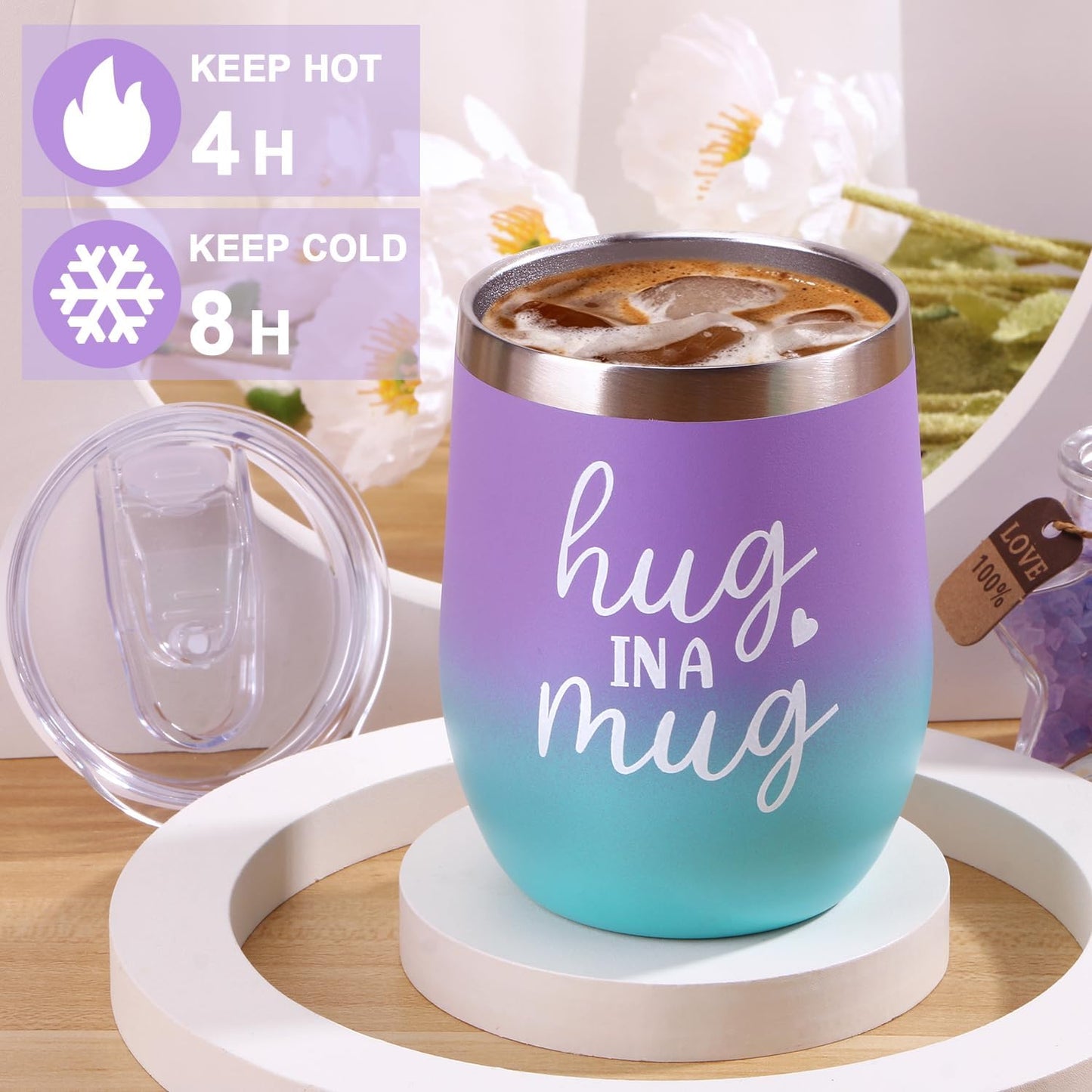 Hug in a Box Pamper Gifts for Women Birthday, Sending Hugs Self Care Package for Her, Relaxation Spa Bath Set Thinking of You Get Well Soon Hamper Present Ideas for Women Best Friend Bestie