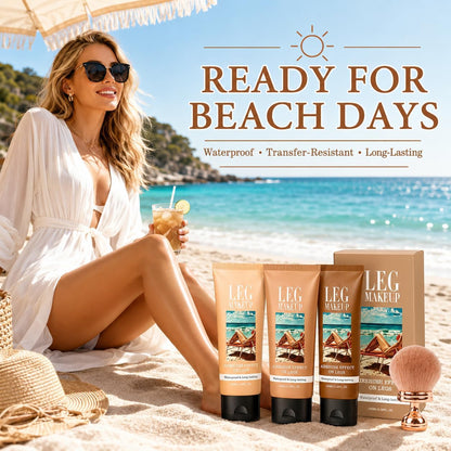 Body Coverage Perfector Waterproof, Leg Makeup Tattoo Cover Up Cream Full Coverage Foundation with Large Brush for Daily Wear
