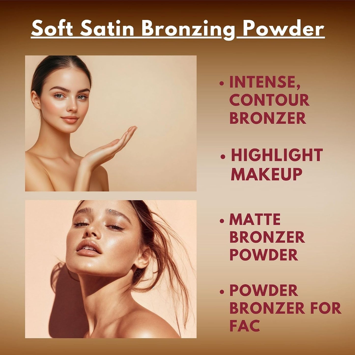 GA-DE Idyllic Soft Satin Bronzing Powder, 62 - Velvety Contour Makeup - Smooth and Creamy Bronzer Makeup - Blends Effortlessly and Evenly - 0.49 oz