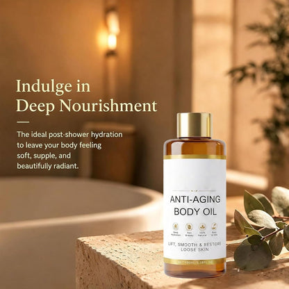 Skincu Anti-Aging Body Oil 100ml, Skincu Glow Remedy Oil Skin Tightening, Natural Plant-Based Formula, Lightweight And Non Greasy, Moisturising, Firming Massage Body Oil For Women And Men (1PC)