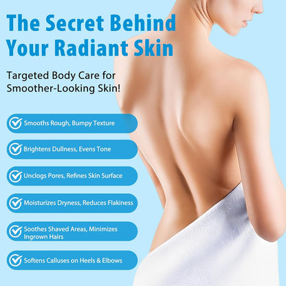 Glycolic Acid Exfoliating Body Stick, With 7% Glycolic Acid &amp; 0.5% Salicylic Acid, Shea Butter for Smooth Rough &amp; Bumpy Skin, Soften Dry Skin Gentle Body Exfoliation - 75g