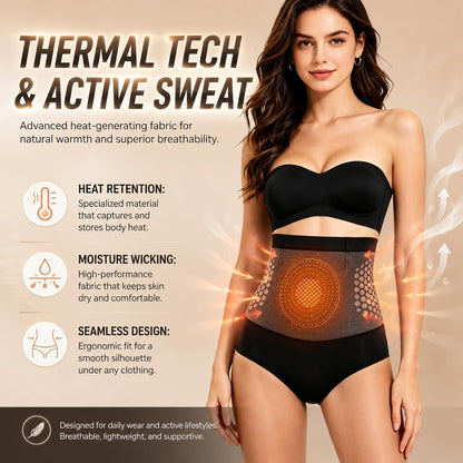 Moringa 4-in-1 Micro-Particle Sculpting Fat-Burn Shorts, Thermogenic Fat-Burning Sculpting Shorts, High Waisted Shapewear Butt Lifting Short Tummy Control Firming and Shaping Pants for Yoga Gym(L)