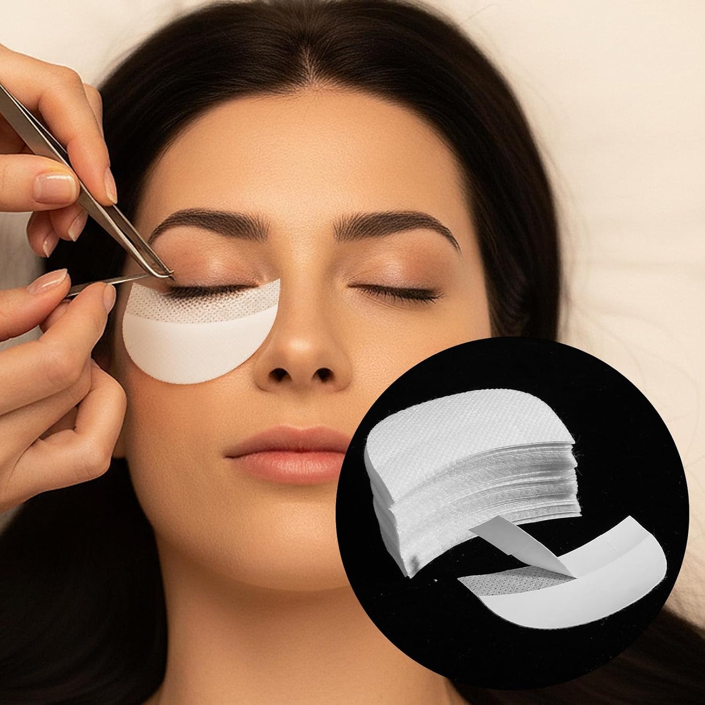 Ouligay 200 PCS Eyeshadow Shields Lint Free Eyeshadow Shield Eyeshadows Stencil for Prevent Makeup Residue Gel Pad Under Eye Patches for Eyelash Extensions Eyeliner Lip Tinting Makeup