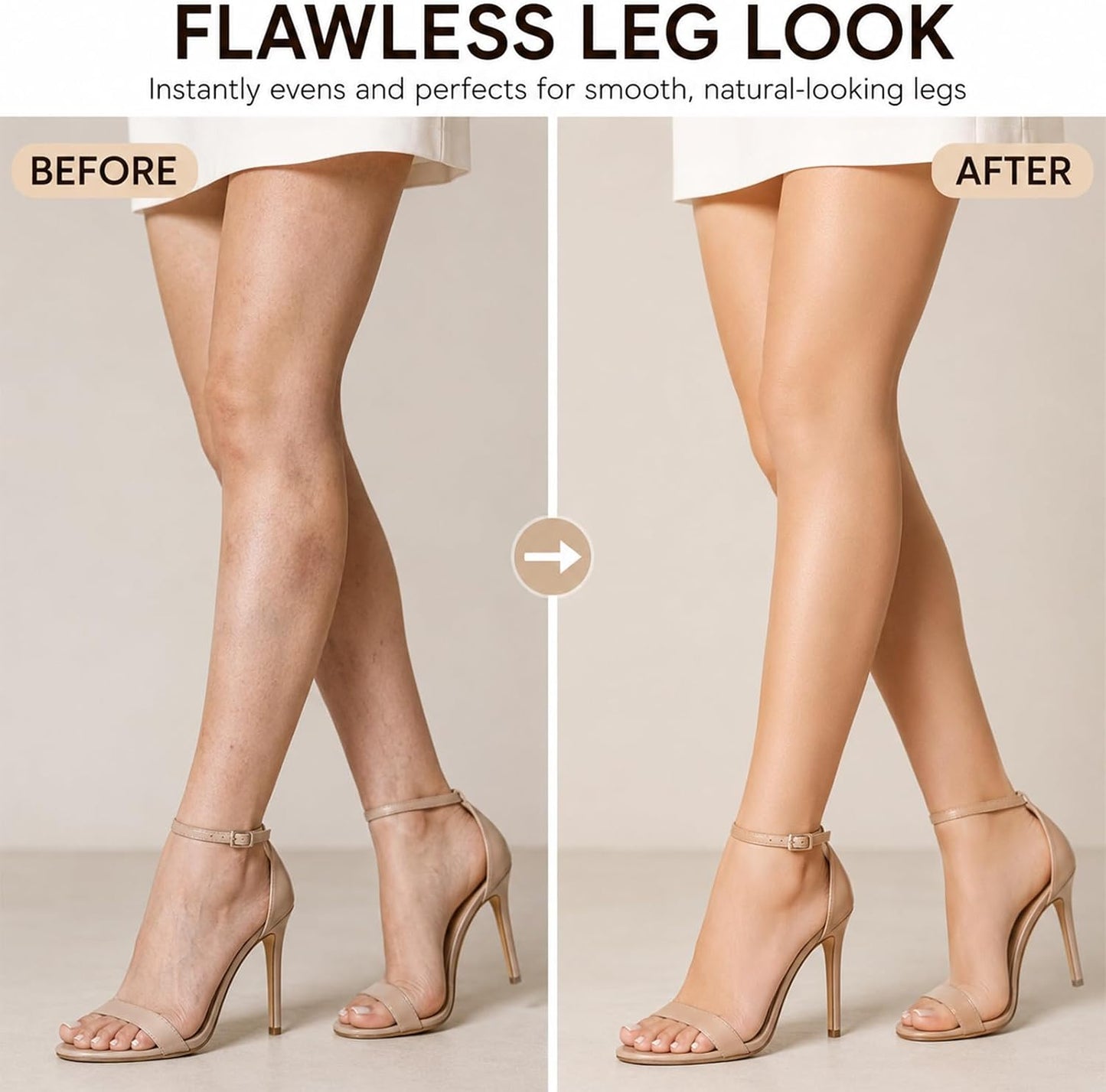 Body Concealer For Legs With Brush, Leg Make Up To Cover Veins, Waterproof Leg Makeup With Full Coverage, Long Lasting Non Transfer &amp; Sweat Proof For Leg Foundation, 100g