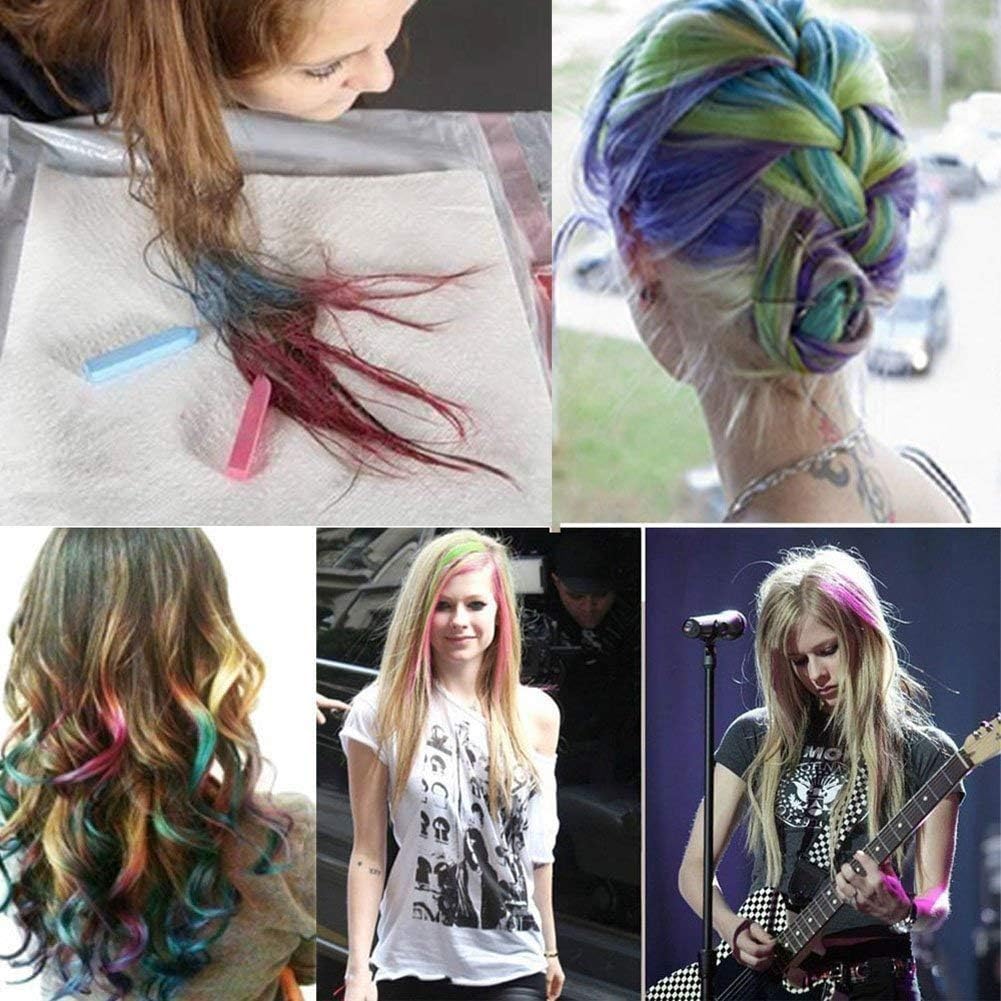 Hair Chalk Pens 24 Pack, Temporary Hair Chalk Comb, Washable Hair Color Safe - For Party, Girls, Birthday Christmas Gifts