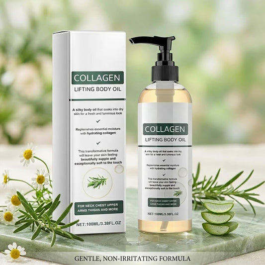 Collagen Oil for Skin Tightening, Collagen Lifting Body Oil, Moisturising Body Care for Smooth-Looking Skin, Lightweight Firming Oil for Neck, Arms, Thighs and More, 100ml
