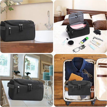Toiletry Bag, Etercycle Hanging Wash Bag Travel Toiletry Bag Waterproof Bathroom Bag for Men and Women Travel Toiletry Makeup Organizer (Black)