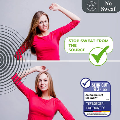 No Sweat Maximum Strength Clinical Antiperspirant Spray, Strong Deodorant for Excessive Sweating &amp; Hyperhidrosis Treatment, Lasts up to 7 Days-50 ML - Packing May Vary