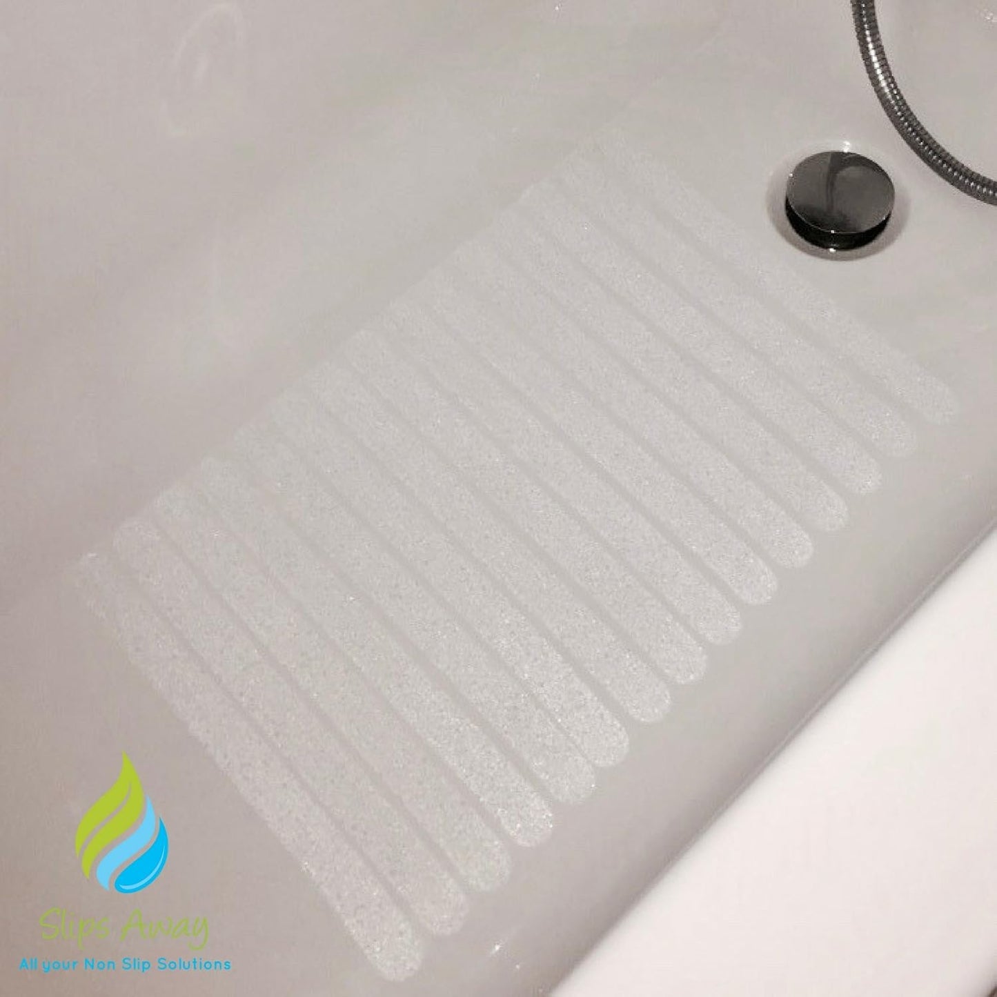 Non Slip Bath Mat Shower Stickers adhesive non rubber (8 Clear Strips)