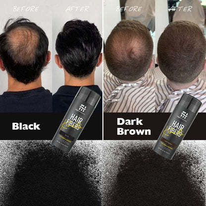 F&amp;H Hair Fibres Dark Brown 27.5g – Keratin Hair Building Fibers – Instant Hair Thickening Powder for Men &amp; Women