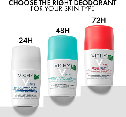 Vichy 72 Hour Stress Resist Anti-Perspirant Deodorant Roll-On, 50ml