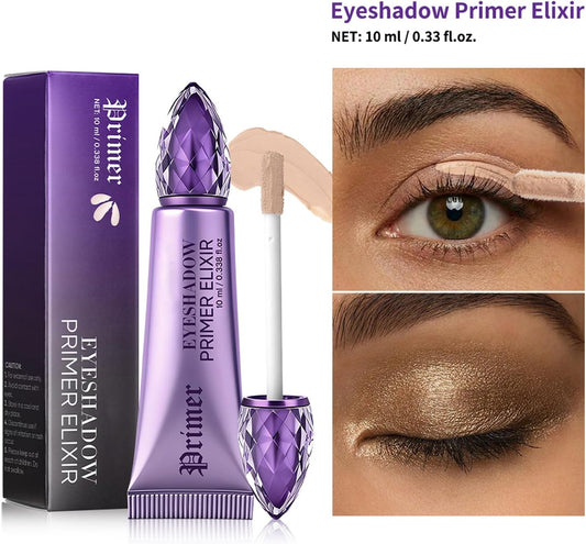 Eyeshadow Primer, Eye Primer, Eyelid Primer - Long-Lasting Eye Shadow Primer for Oily Lids, Helps Prevent Creasing, Sheer Tinted Base for Mature Skin