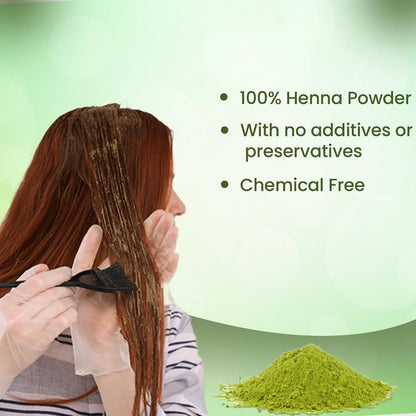 Herbal Magic Organic Henna Powder (100g) + Organic Indigo Powder(100g) for Hair Dye, USDA ,Chemical Free Hair Coloring, Natural Hair Mask, Combo Pack ,Premium Quality